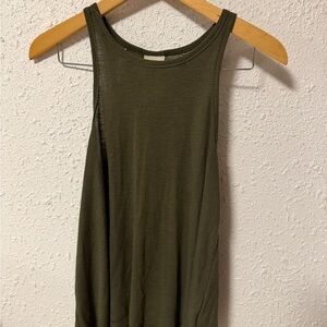 Free People Dark Olive Tank Top